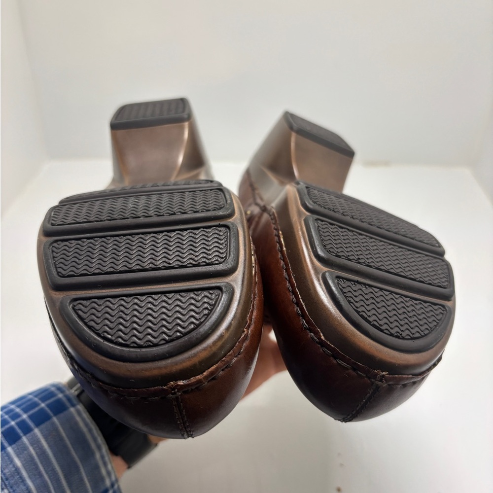 Dansko Tooled Leather Clogs Women's 38 US 7.5 8 Brown Walnut Cutout Mule Comfort - Picture 12 of 14